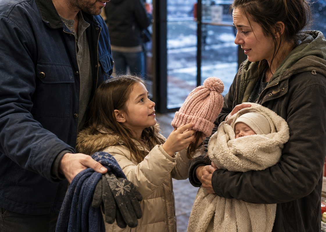 Single Dad Saw a Young Mom Shivering With Her Baby—His Kindness Gave Them Hope